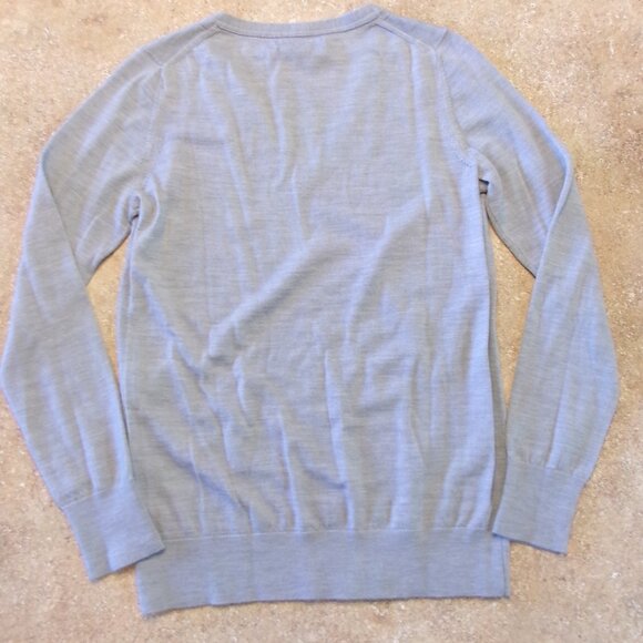 Banana Republic 100% Merino Wool Sweater, Gray, Size Small - Picture 4 of 8